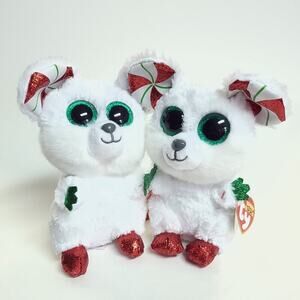 New Ty Beanie Boos Chimney Christmas Mouse 6" Plush Stuffed Toy 2021​​